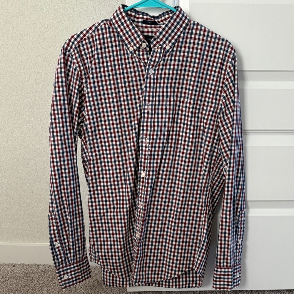 J. Crew Multicolor Checkered Button Down Shirt
